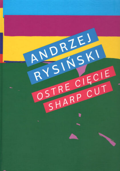 Na okładce znajduje się tło w niesymetryczne pasy w kilku wyrazistych kolorach oraz przekrzywiony tytuł publikacji
