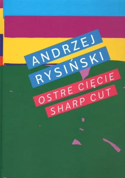 Na okładce znajduje się tło w niesymetryczne pasy w kilku wyrazistych kolorach oraz przekrzywiony tytuł publikacji
