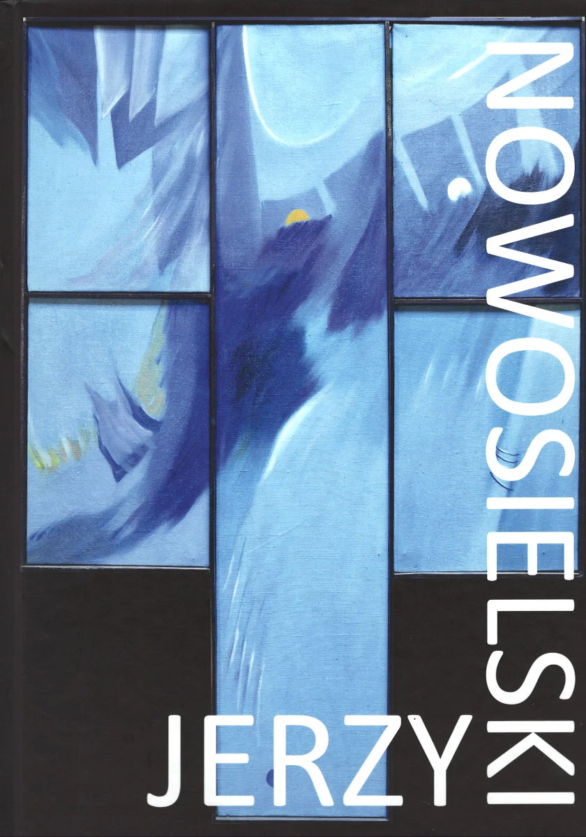 Na okładce widać kompozycję z niebieskimi motywami, a po bokach umieszczone jest imię i nazwisko autora