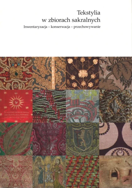 Na okładce widoczne są różne przykładowe tekstylia oraz tytuł publikacji