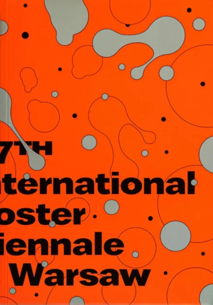 Okładka w pomarańczowym kolorze przedstawiająca nieregularne kształty