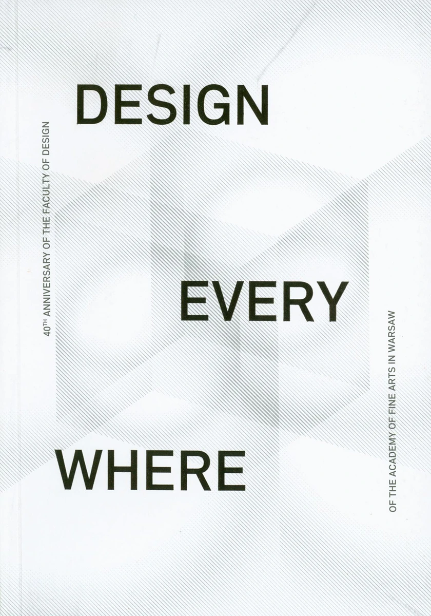 Na białym tle umieszczono tytuł publikacji, a za nim widnieje blady sześcian ze wzorem w paski