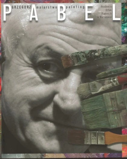 Na okładce widać autora oraz pędzle malarskie