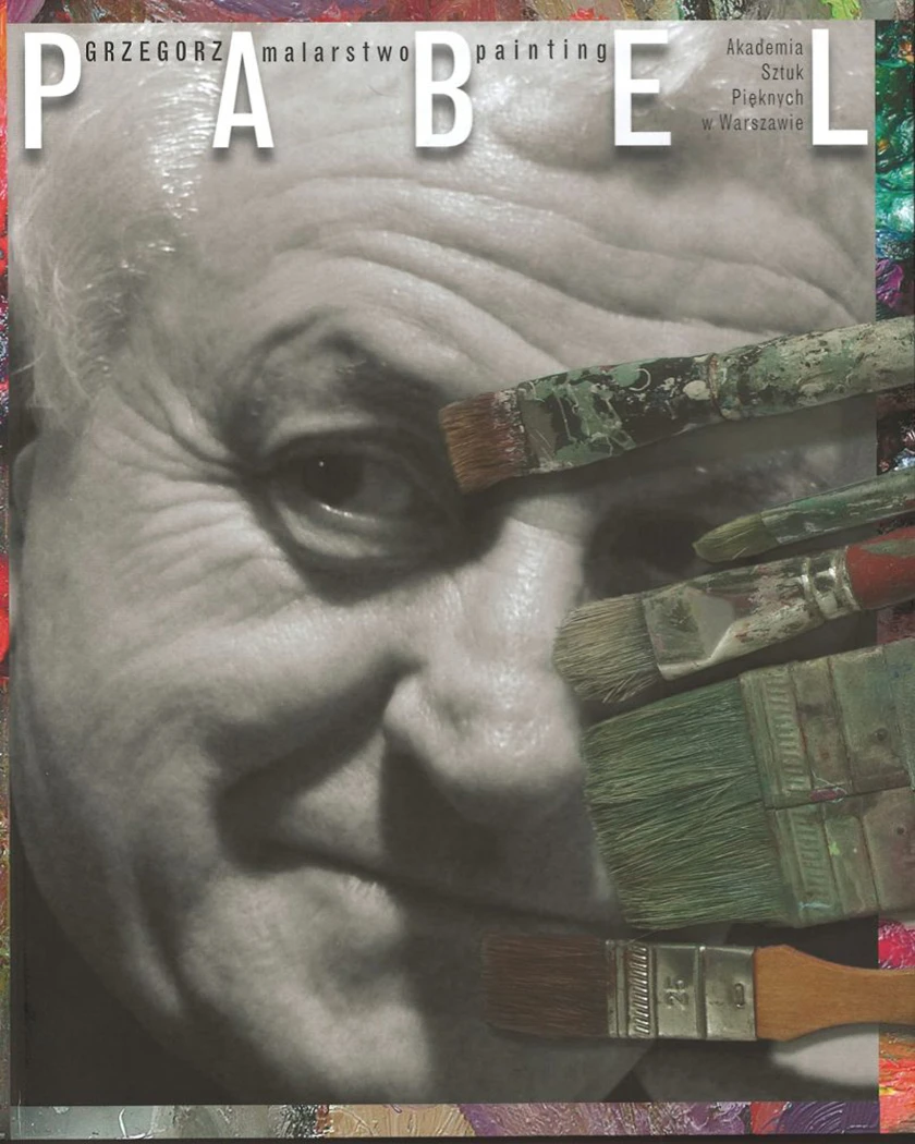 Na okładce widać autora oraz pędzle malarskie