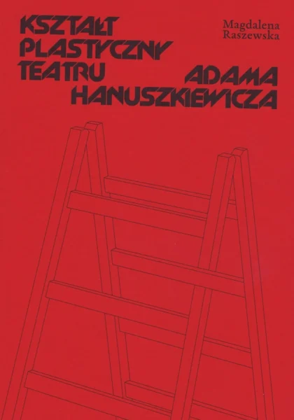 Na czerwonym tle widać delikatny kontur drabiny i czarny tytuł