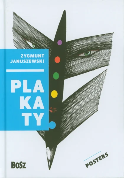 Na białym tle widać ciemną grafikę imitującą oczy oraz kilka kolorowych kropek