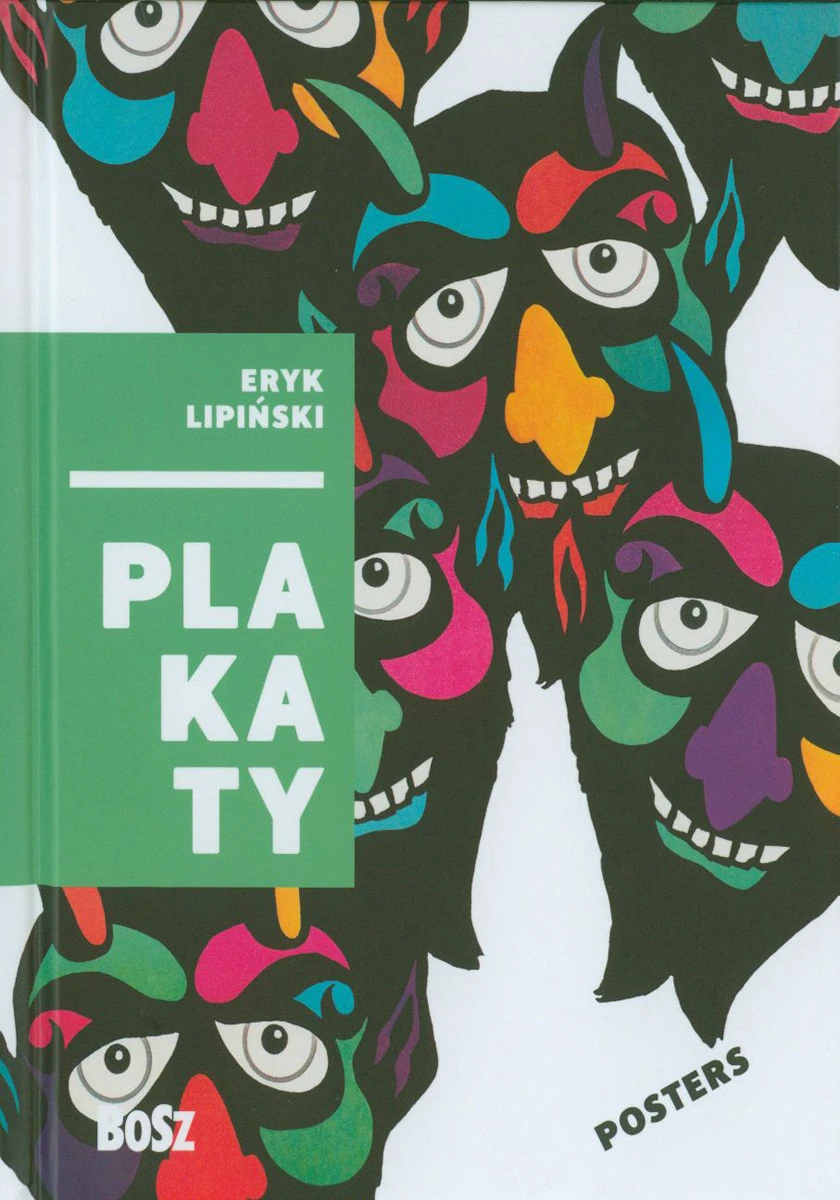 Na białym tle widać wielobarwne grafiki przypominające diabła