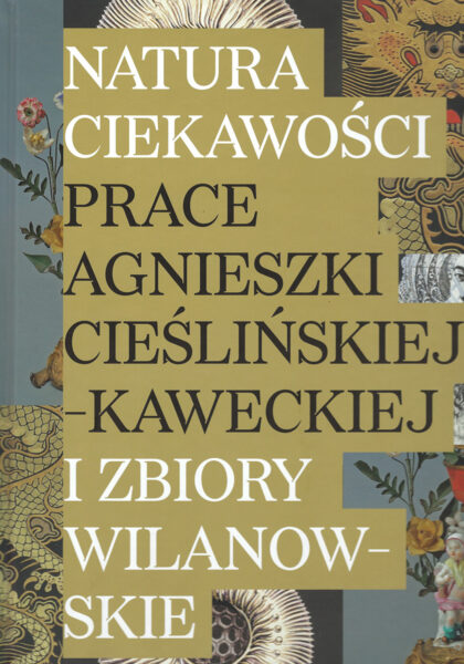 Tło wypełnione jest przykładowymi pracami autorki z dominującym tytułem publikacji na froncie