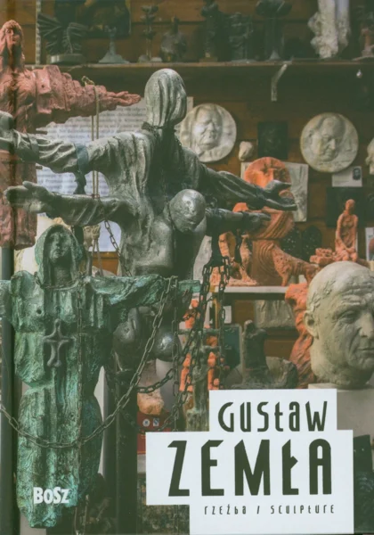 Na okładce widać artystycznie rozmieszczone rzeźby